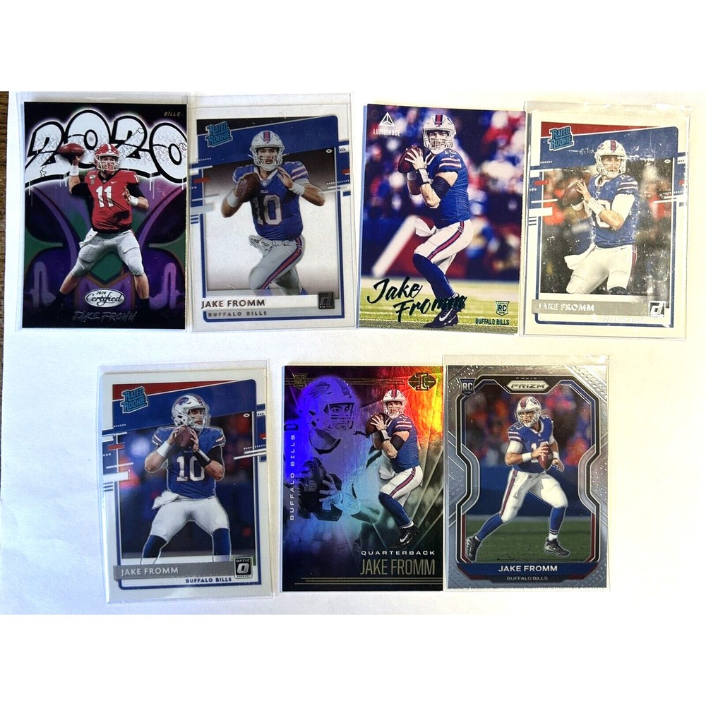 Panini Lot of 7 Football Cards-Jake Fromm Buffalo Bills (X8)